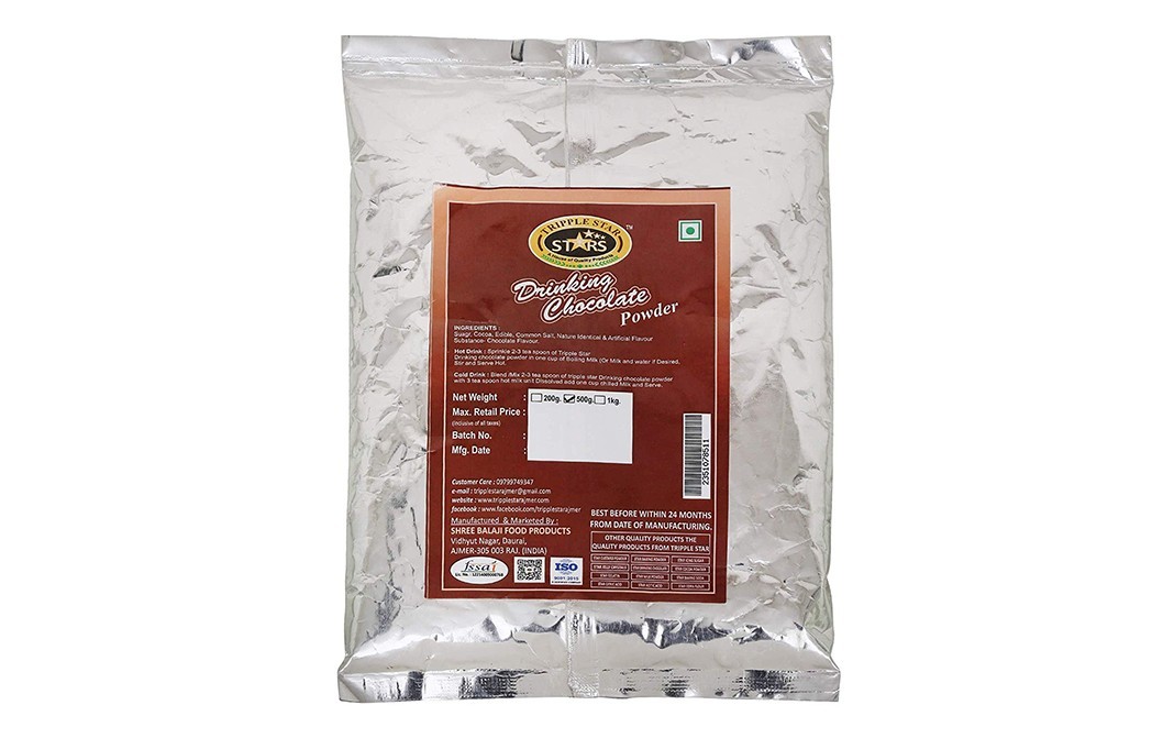 Tripple Star Drinking Chocolate Powder    Pack  500 grams